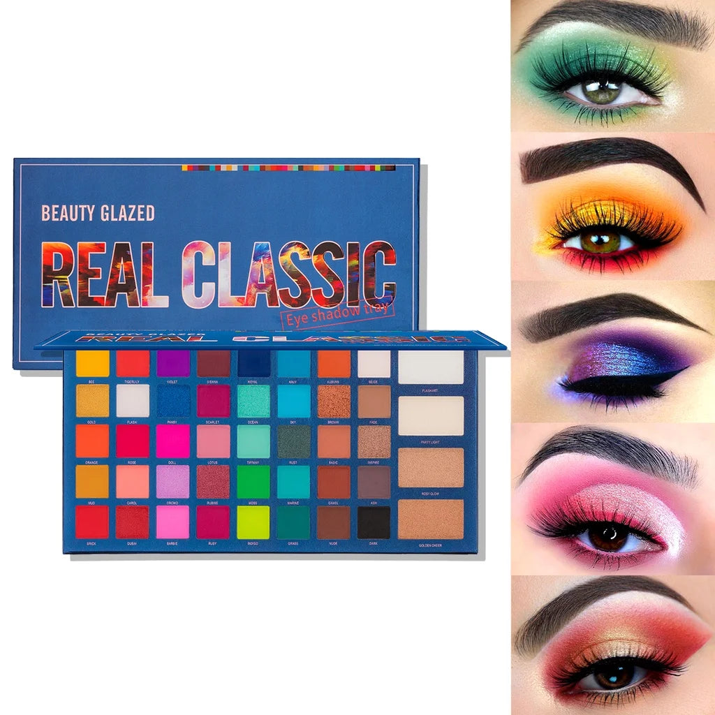 BEAUTY GLAZED REAL CLASSIC Eye Shadow Waterproof Earth Color Multicolor Makeup Palette Easy to Color Eyeshadow Palette
