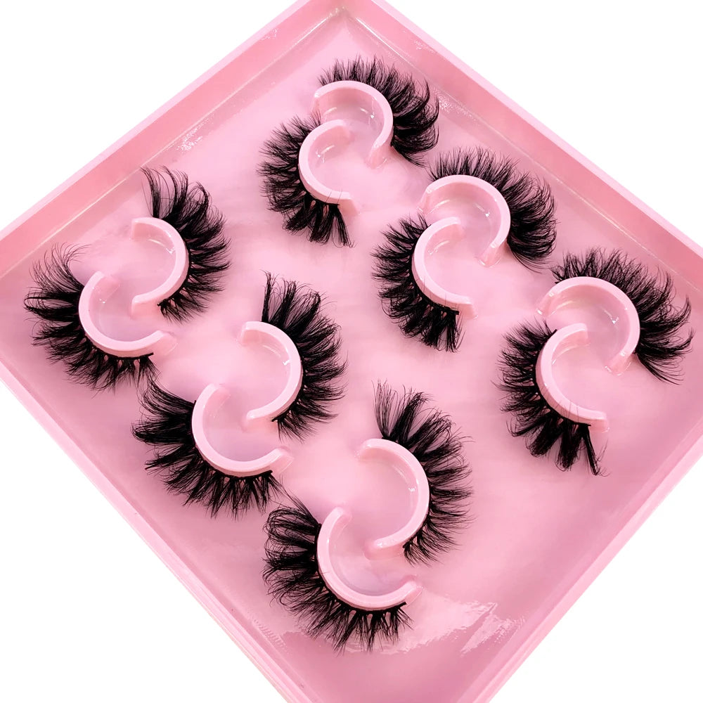 Cat Eye Lashes Realistic Messy Mink Eyelashes Natural long Full Strip Lashes Winged End Eye Elongated Fake Lashes Soft Eyelashes