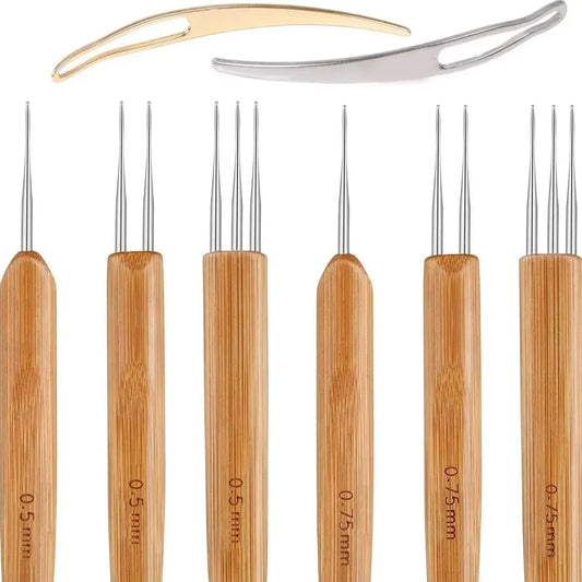 8 Pcs Dreadlock Crochet Hook Tool, Braid Hair Dreadlocks Needle Weaving Crochet Wig Tool