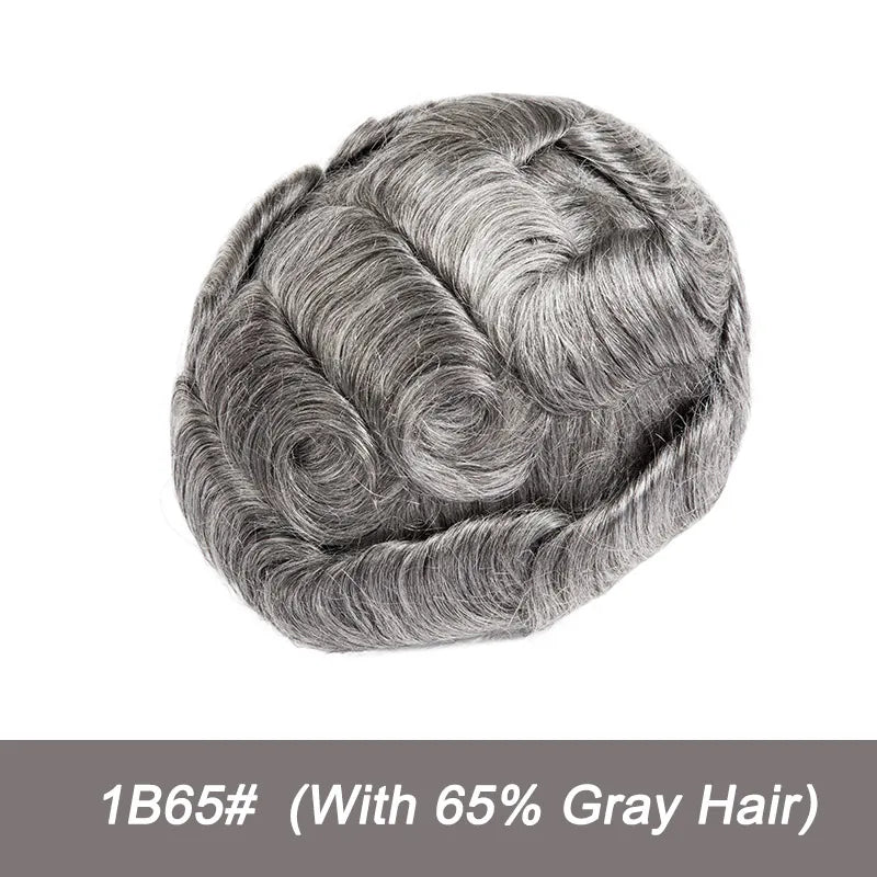 Full Swiss Lace Toupee Ultra Delicate AIR-Lace Male Hair Prosthesis Breathable 100% Natural Human Hair System Unit Mens Wig