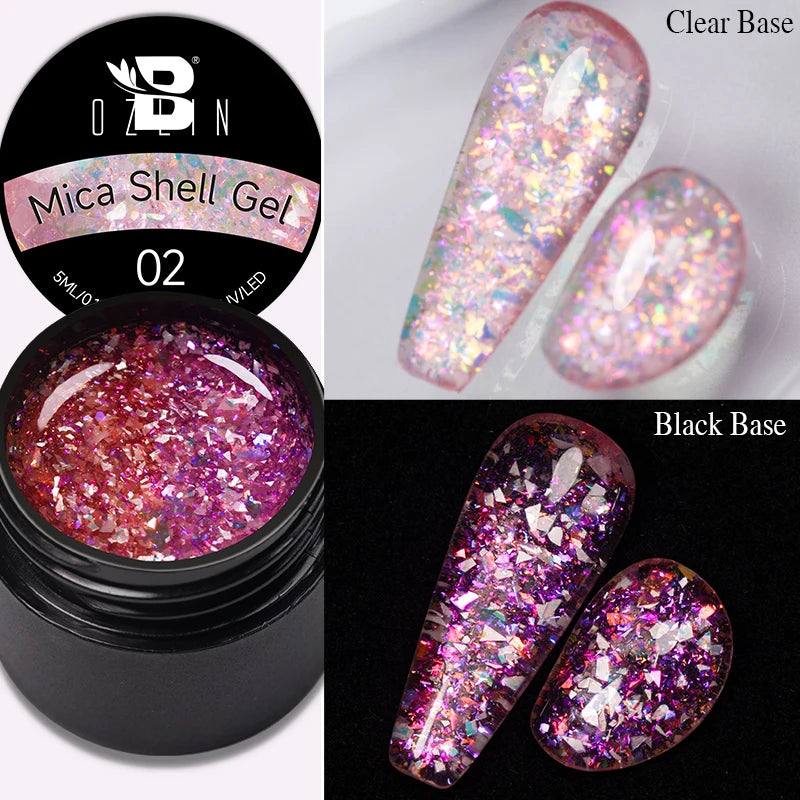7.5ml Red Glitter Gel Nail Polish Crystal Semi Permanent Soak Off UV Gel Varnish Nail Art Manicure Base Matte Top Coat Vernis