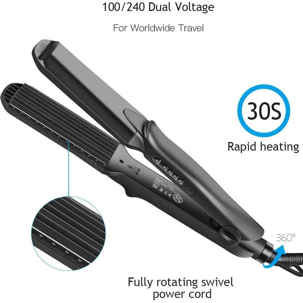 Hair Straightener Flat Iron 4-in-1 Interchangeable Plates Fast  Electric Ceramic Hair  Wave Hair Styling