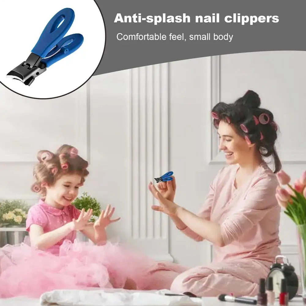 Slanted Nail Clippers Wide Jaw Opening Anti-Splash Slanted Nail Clippers Study Travel Slanted Toenail Trimmer for Men Women