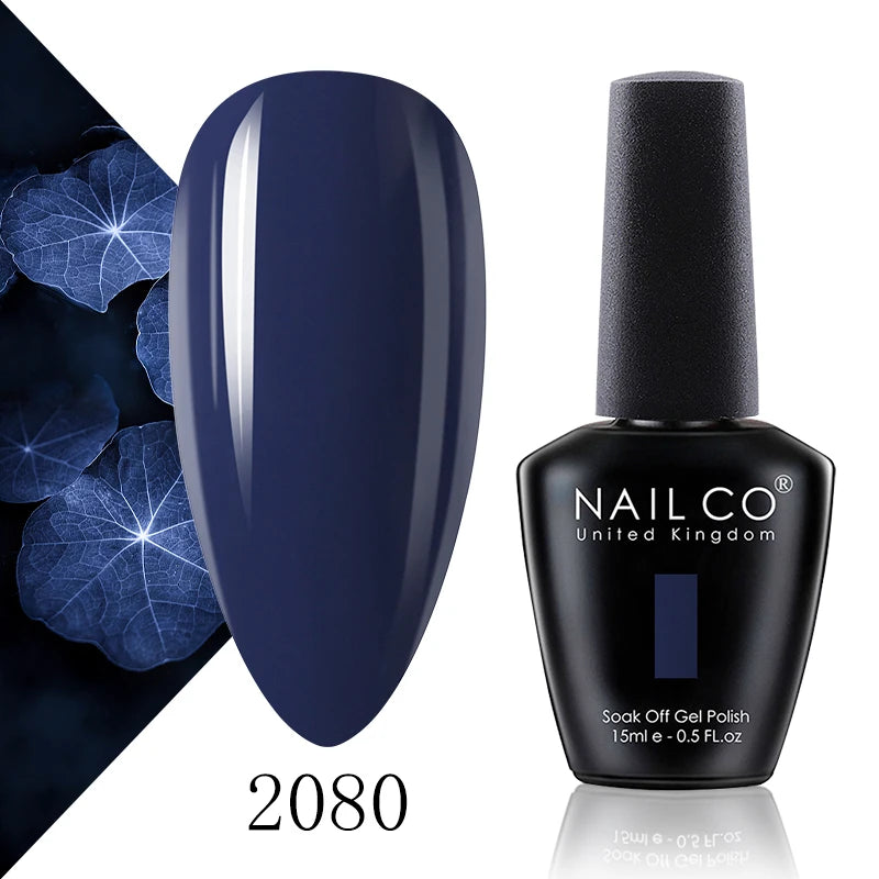 NAILCO 15ml Blue Gel Polish UV Gel Polish Varnish Hybrid DIY Nails For DIY Manicure Semi Permanent Soak Off LED Gel Nail Polish