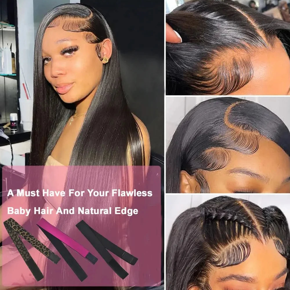 5pcs Elastic Bands for Wig,Adjustable Lace Front Wig Edge Melting Bands for Women,No Slip Magic Buckle Multicolor Christmas gift