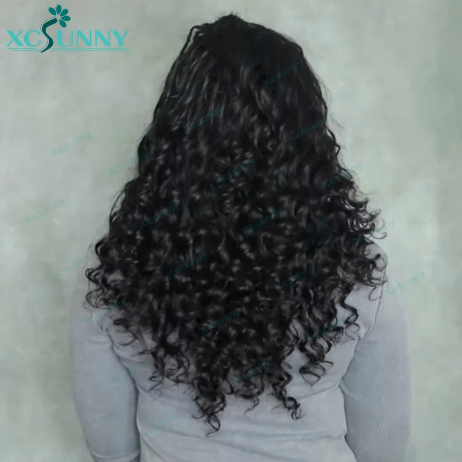 Loose Deep Wave Feather Crochet Human Hair Extensions Pre Separated Knotless Crochet Human Hair Giving Bundles No Leave Out