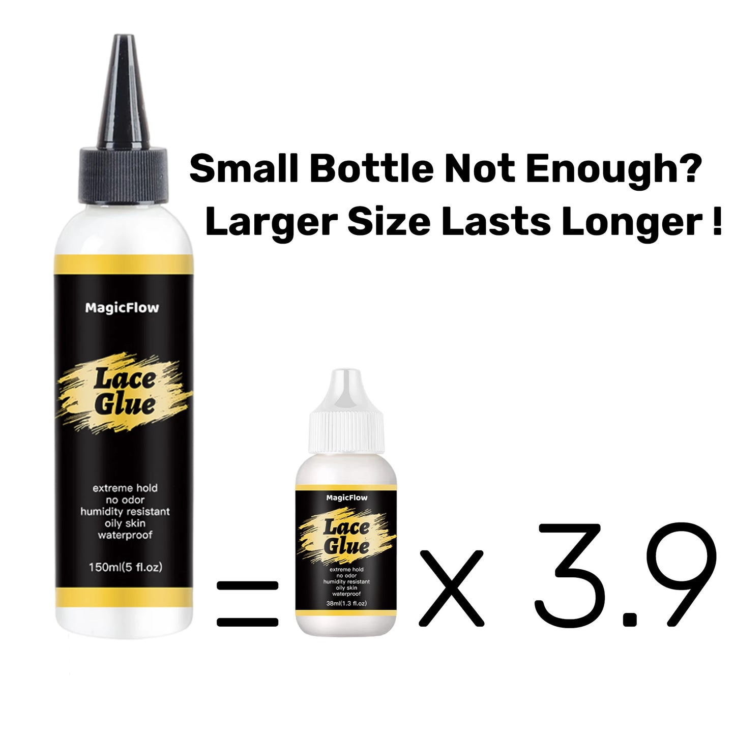 Lace Wig Glue Adhesive Waterproof Strong Hold Invisible Glue Wig Install Tools Kit Lasts 4 -6 Weeks 150ml