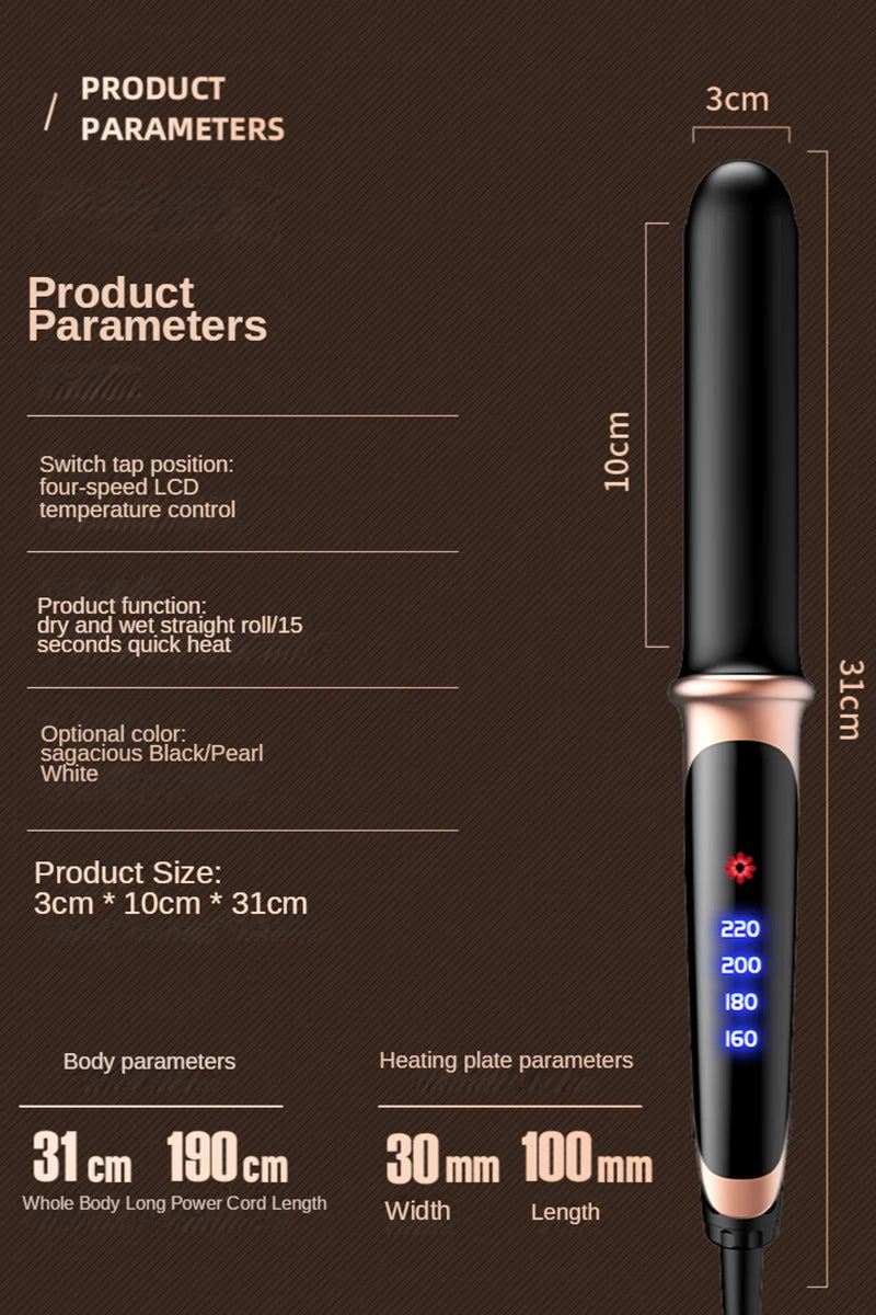 Hair Straightener 2 In 1 For Wet Or Dry Hair Electric Iron Curling Straightening Irons Smoothing Hair Styling Tools