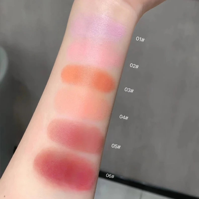 Blush Cream 6 Colors Natural Makeup Cheek Contour Lasting Matte Velvet Mousse Blush Mud Peach Cream Rouge Cheek Tint Cosmetics