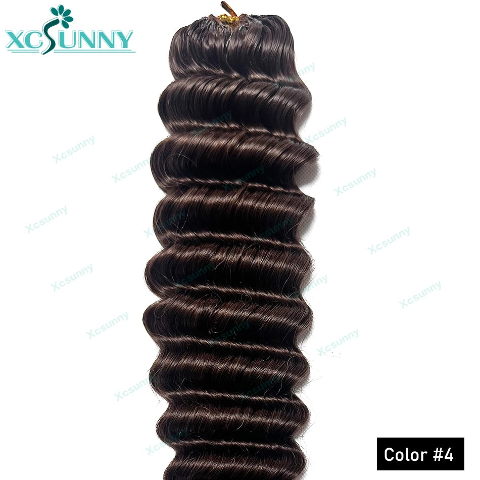 Loose Deep Wave Feather Crochet Human Hair Extensions Pre Separated Knotless Crochet Human Hair Giving Bundles No Leave Out