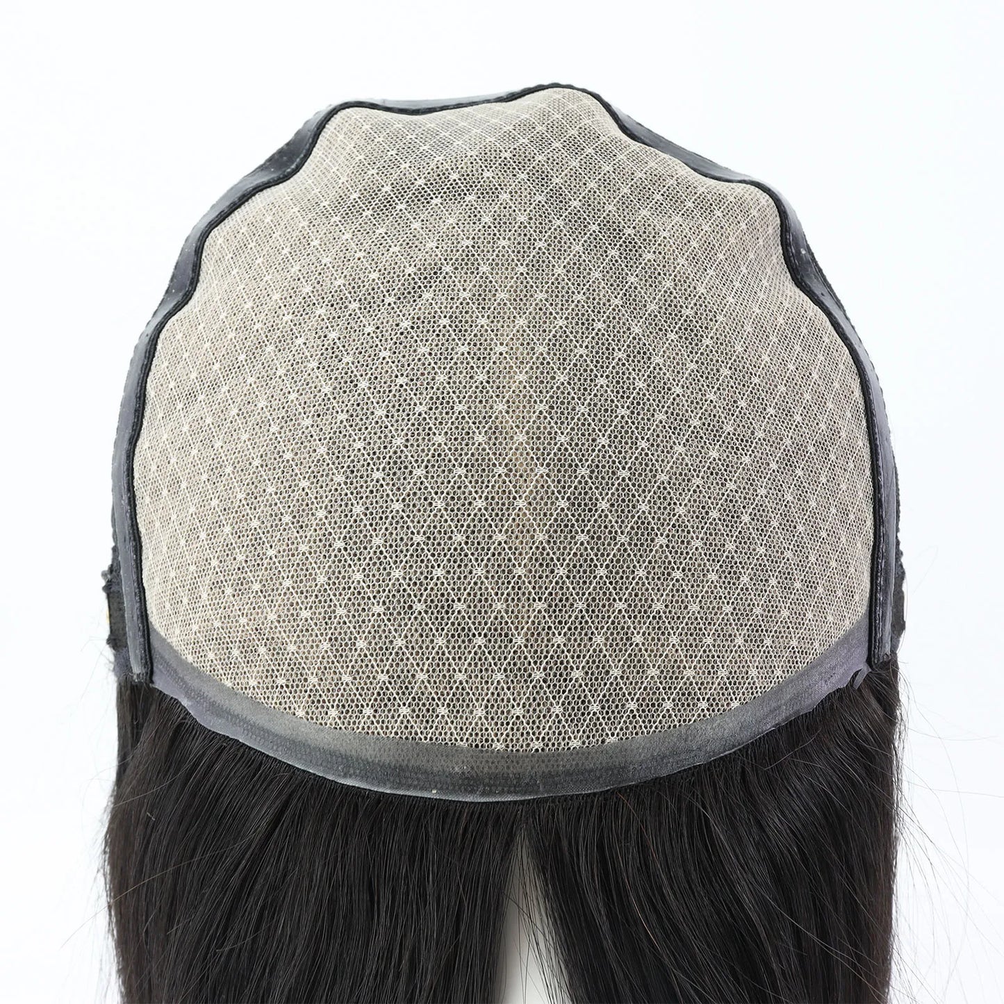 Real Virgin European Human Hair Wig with Bangs 6x6“ Silk Base Wig for Women 22” Bob Hair with PU Around Everyday Wear