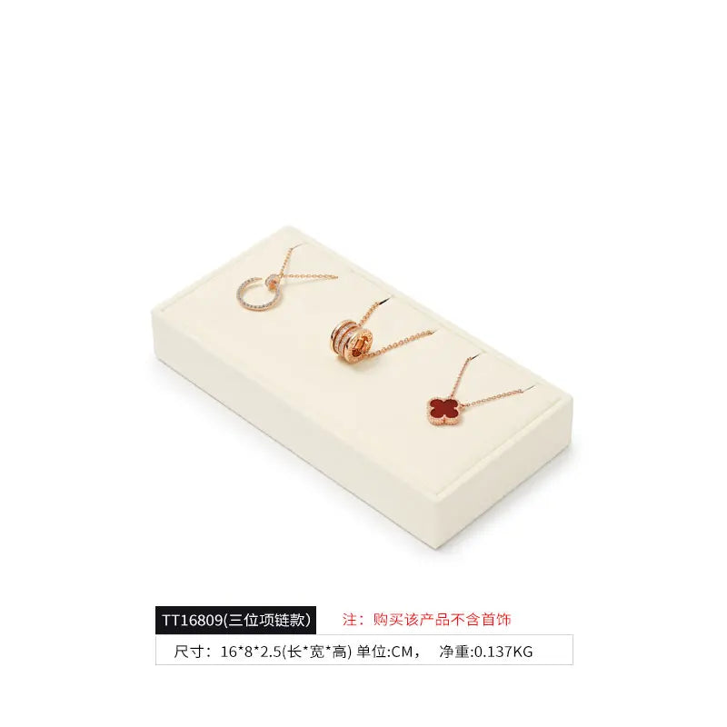 Oirlv Fashion Microfiber Jewelry Display Organizer Props Ring Pendant Necklace Holder Jewelry Rack Display Stand Sets Showcase