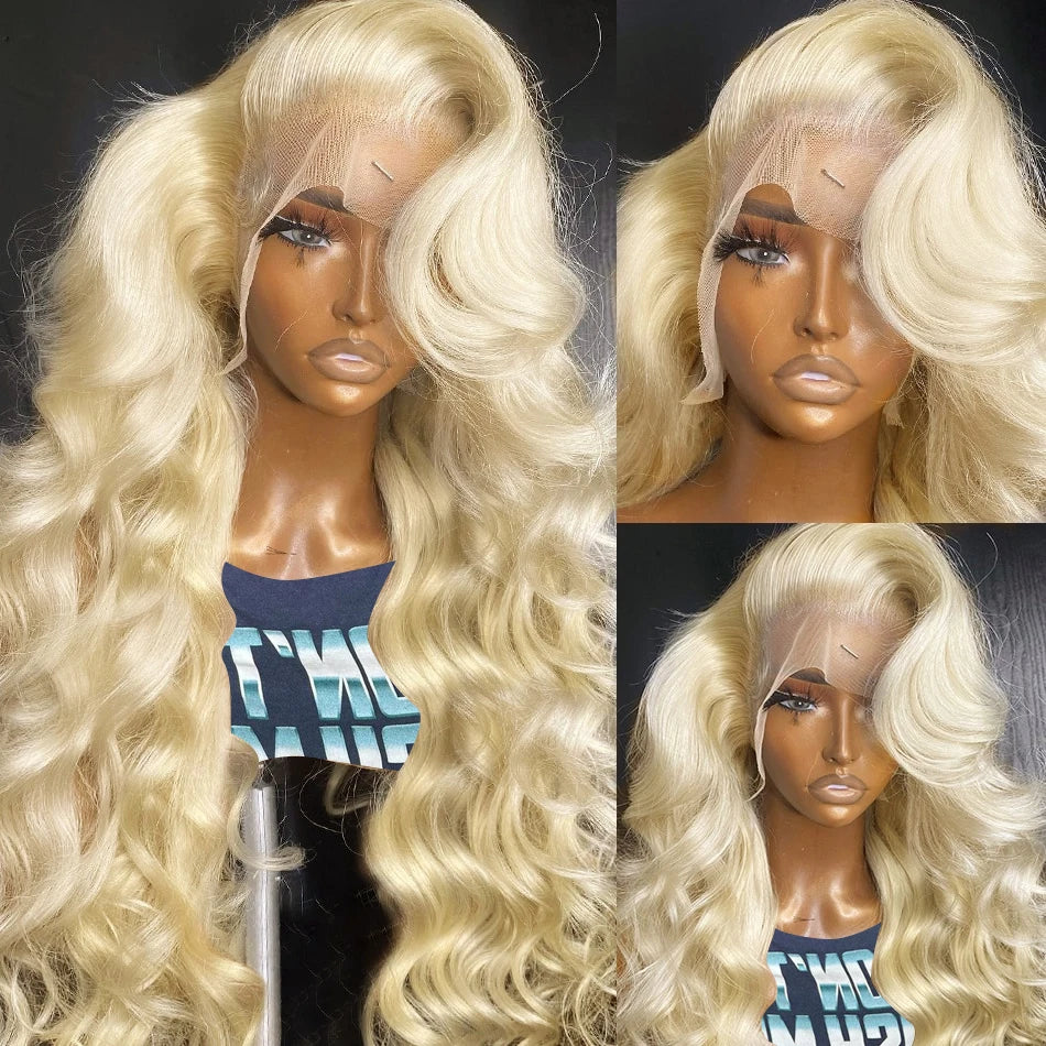 200% Body Wave 13x4 Human Hair Blonde Wig Water Wave 613 HD Lace Frontal Wig Brazilian 13x6 Colored Lace Front Wigs For Women