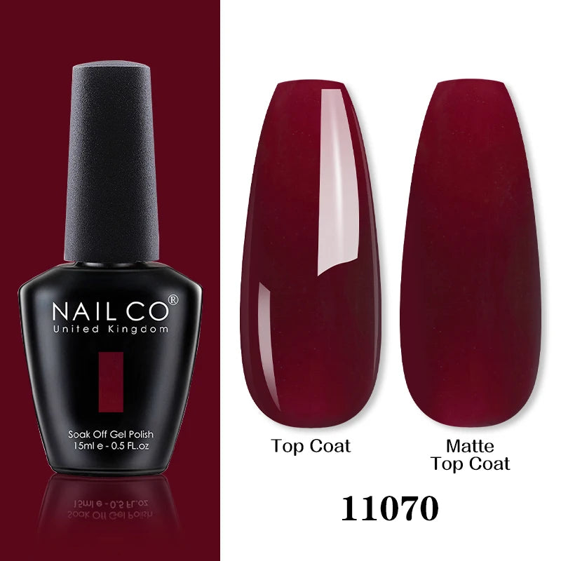 NAILCO 15ML Top coat Base coat Gel nail polish nails art Semi Permanent Lacquer Varnish Hybrid nail supplies for professionals