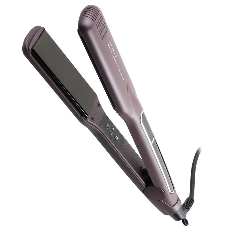 Hair Styler Flat Iron Curling Iron Hair Curler 2 in 1 with LCD Display Heating Plate Hair Straightener