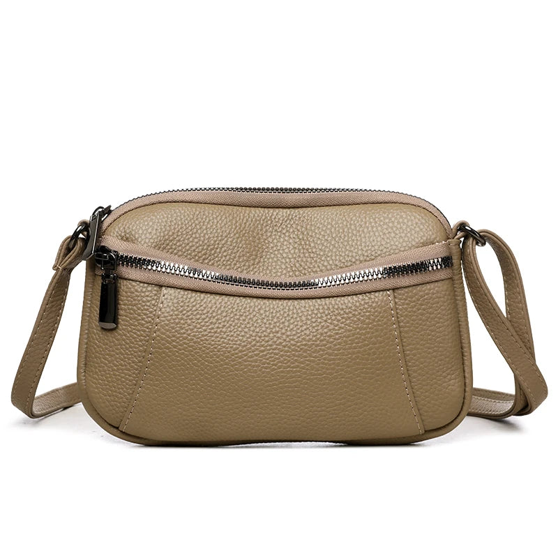 100% Cowhide New Luxury Small Handbags Brand Designer Genuine Women Crossbody Shoulder Bags Fashion Leisure Ladies Traveling Bag