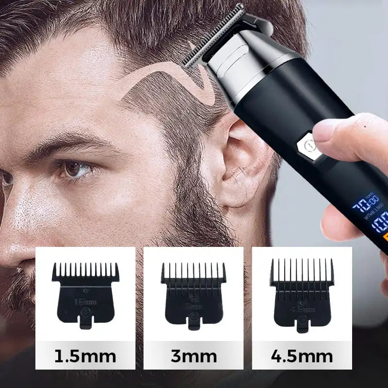 Household Digital Display Professional Electric Hair Clipper Set Portable USB Chargeable Electric Clipper Cordless Hair Trimmer