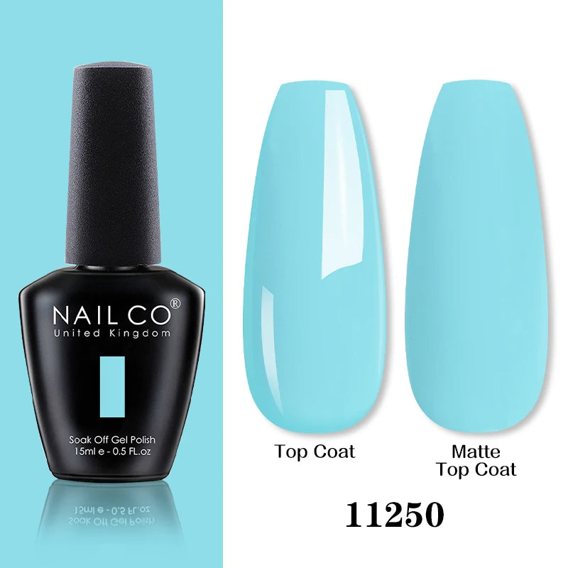 NAILCO 15ML Top coat Base coat Gel nail polish nails art Semi Permanent Lacquer Varnish Hybrid nail supplies for professionals