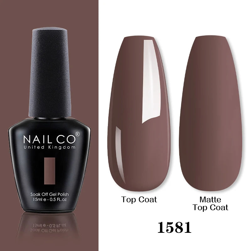 NAILCO 15ML Top coat Base coat Gel nail polish nails art Semi Permanent Lacquer Varnish Hybrid nail supplies for professionals