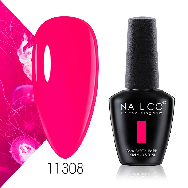 NAILCO 15ml Blue Gel Polish UV Gel Polish Varnish Hybrid DIY Nails For DIY Manicure Semi Permanent Soak Off LED Gel Nail Polish