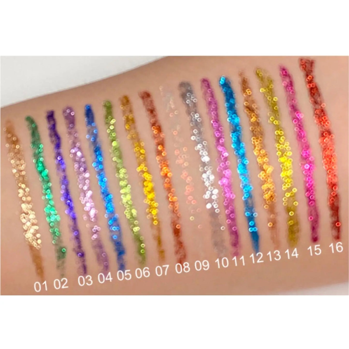 1PC Glittering Liquid Eye Shadow, Eyeliner, Pearlescent Sequins, High Saturation, Easy Makeup Removal, Suitable for Festivals