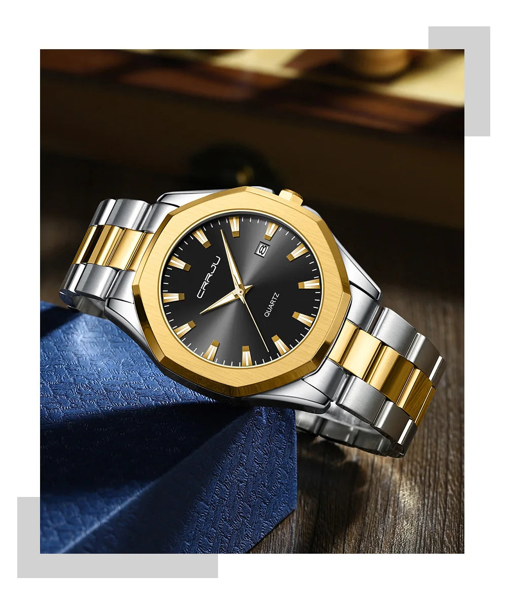 Watches for Men Classic with Date Business Dress Luxury Waterproof Luminous Mens Wrist Watch Analog Stainless Steel Men Watch