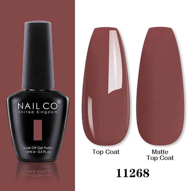NAILCO 15ML Top coat Base coat Gel nail polish nails art Semi Permanent Lacquer Varnish Hybrid nail supplies for professionals