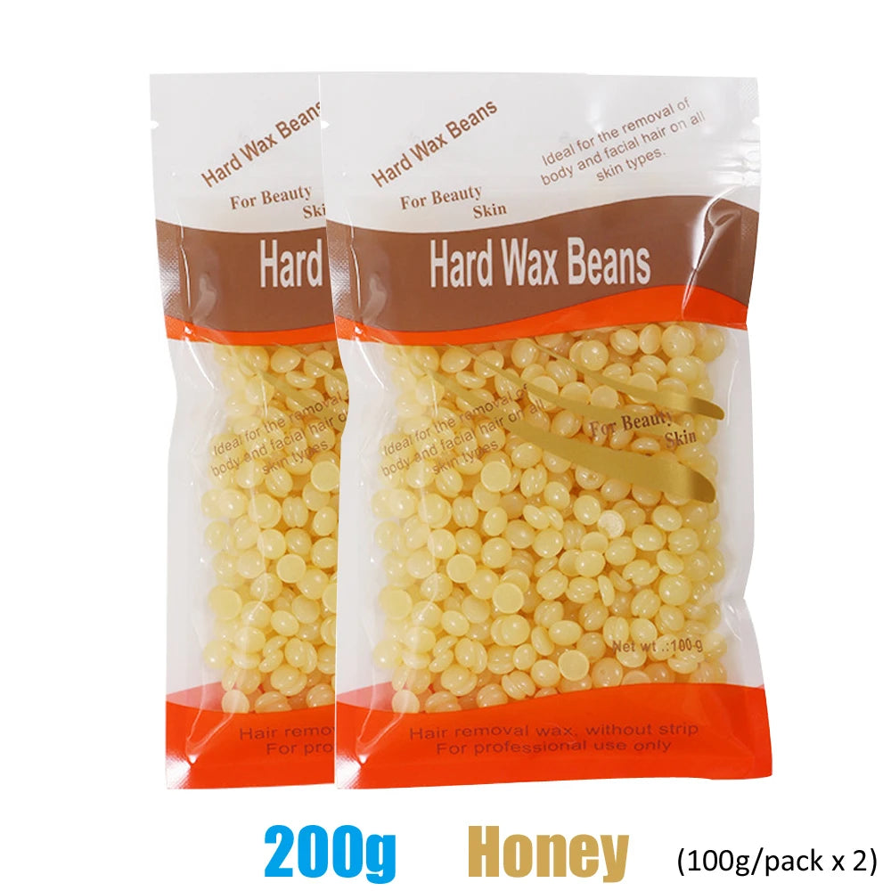 500g/200g/50g Hard Wax Beans For Body Hair Removal Versatile Painless Wax Warmer Waxing Beans for Wax Heater Machine Unisex