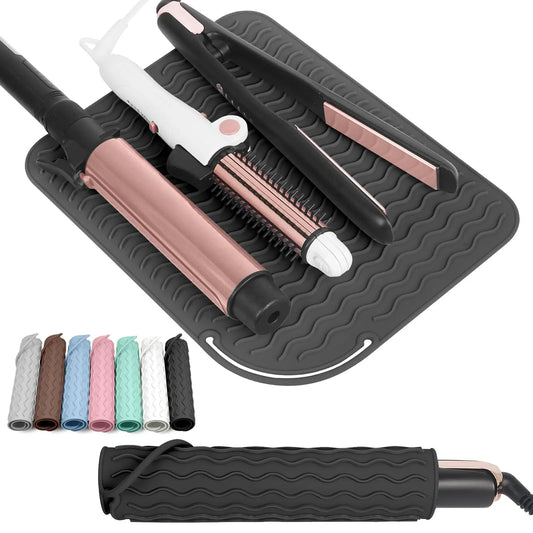 Silicone Heat Resistant Mat For Hair Insulation Mat Portable Hot Tools Pad Straightener Curling Stick Curler Flat Irons