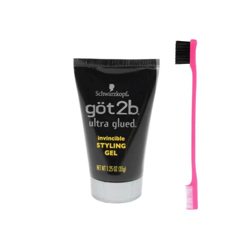 Got 2b Spray with brush Hair Styling Gel Got 2b Spray Glued 6oz Freeze Spray Ultra Glued Invincible Styling Hair Gel 1.25oz