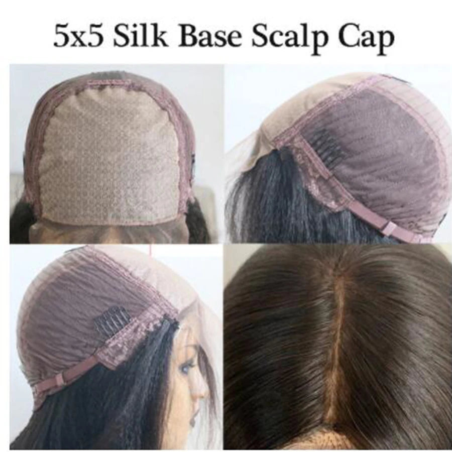 Highlight Blond 28inch 5x5 Silk Base Body Wave Jewish Human Hair Wig With Baby Hair HD Lace European Hair Preplucked Daily