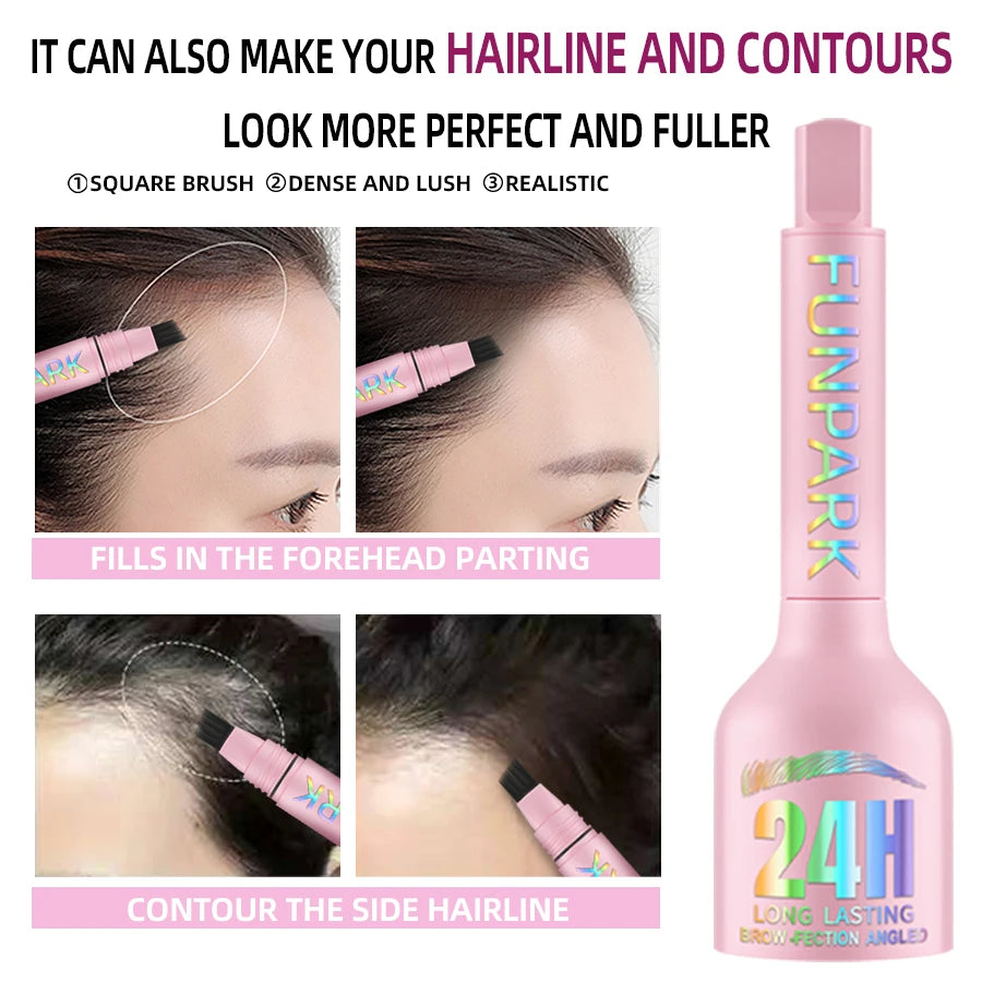 3D Dye Eyebrow Pencil Hairling Anti-smudge Waterproof 3 Colors Black Brown Brush Natural Wild Eyebrow Enhancers Cream Makeup