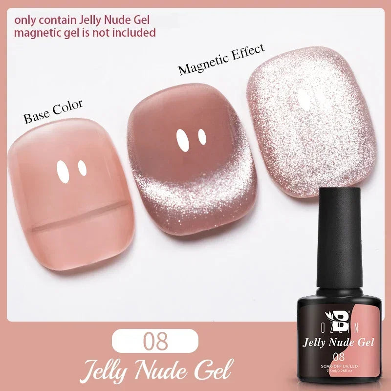 7.5ml Red Glitter Gel Nail Polish Crystal Semi Permanent Soak Off UV Gel Varnish Nail Art Manicure Base Matte Top Coat Vernis