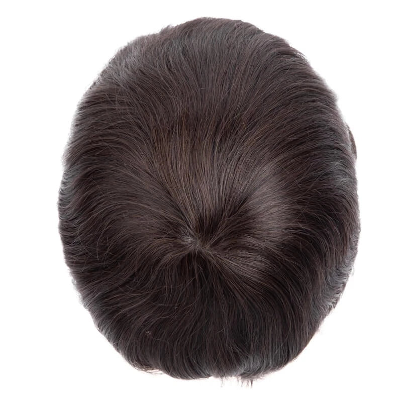 Hot Sale Toupee Wigs Human Hair For Men 0.12-0.14mm Skin Hair Prosthesis Man 6" Men's Capillary Prosthesis Soft Mens Hair System