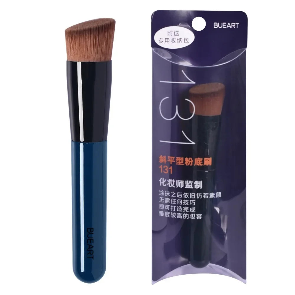 Flat Head Liquid Foundation Brush Angled Foundation Brush Tool Face Contour Foundation Concealer Makeup Brush