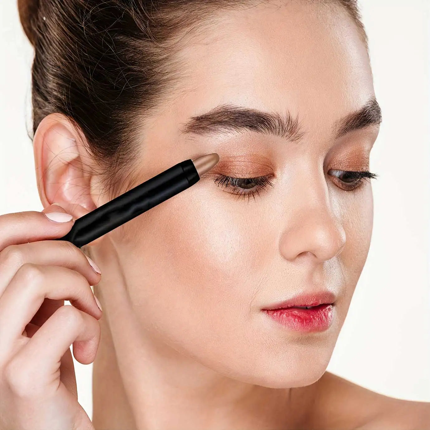 Shimmery Monochrome Eyeshadow Pencil - Waterproof, LongLasting Eye Makeup in Black, Blue, Pink, Purple, Fair - 9 ColorGlitter Ey