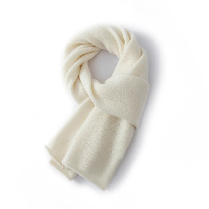 100% Wool Winter Scarf - Knitted Shawl Wrap