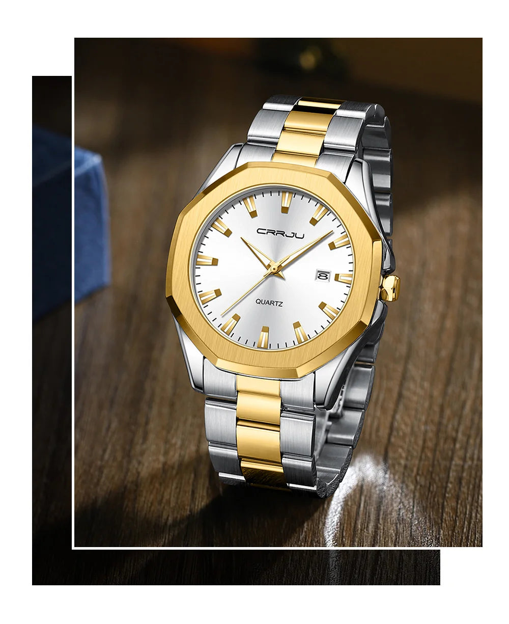 Watches for Men Classic with Date Business Dress Luxury Waterproof Luminous Mens Wrist Watch Analog Stainless Steel Men Watch