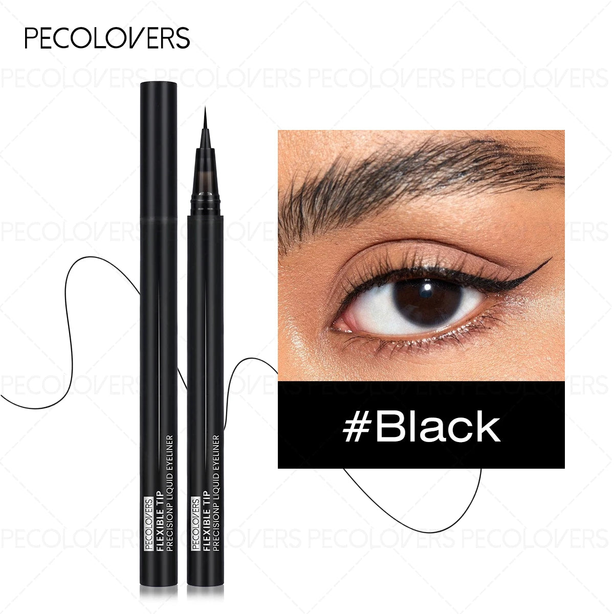 1pc Black Liquid Eyeliner, High Accuracy, Soft Texture & Flexible Tip Design & Long-lasting, Waterproof, 1pc, for All Skin Types