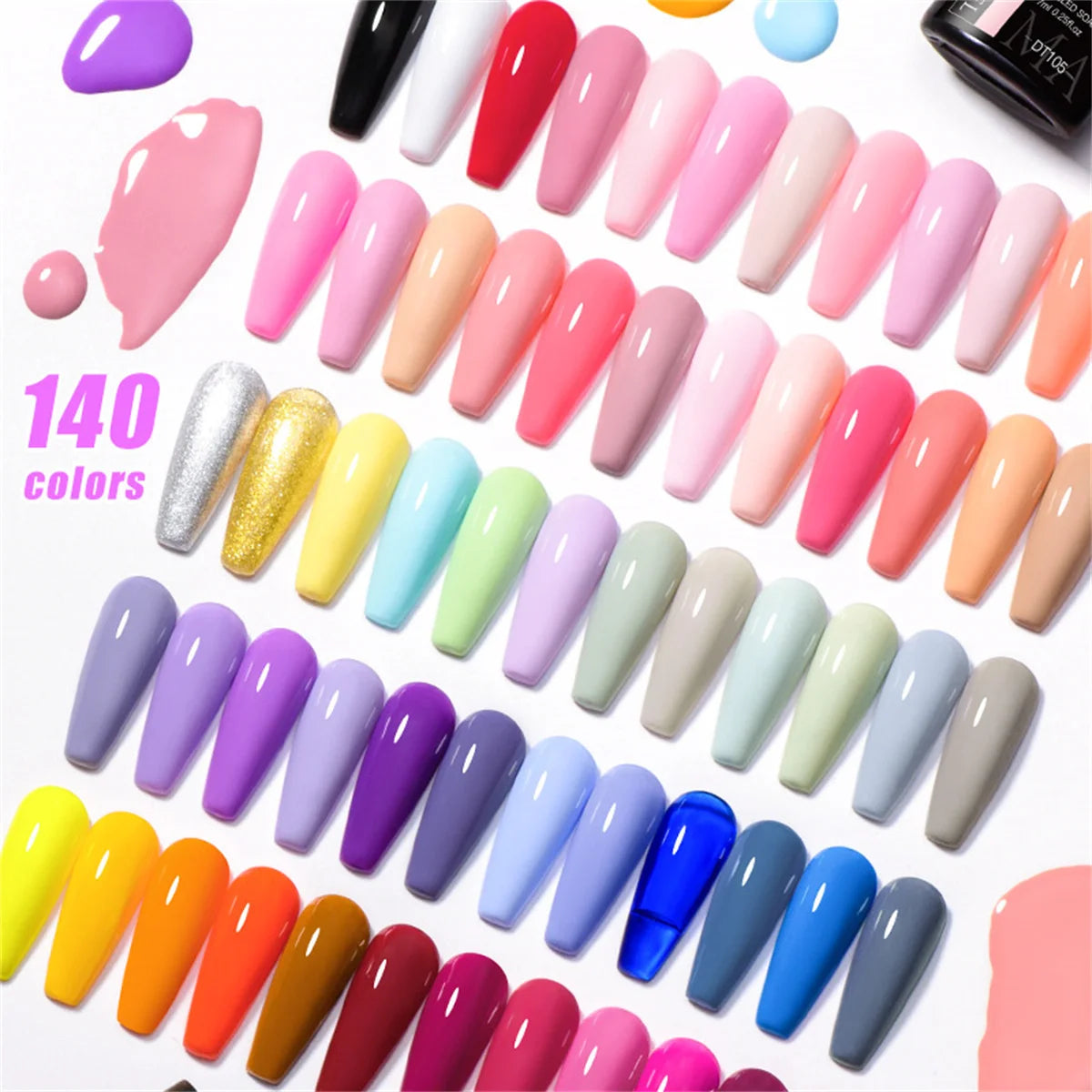 6pcs Gel Nail Polish Set HEMA Free 7ml Semi Permanent Soak Off UV Gel Varnish Nail Art Decoration Christmas Nails Nail Supplies