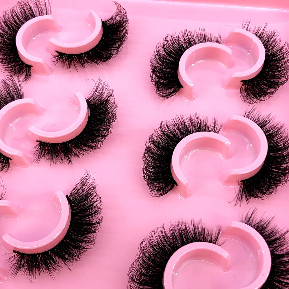 Cat Eye Lashes Realistic Messy Mink Eyelashes Natural long Full Strip Lashes Winged End Eye Elongated Fake Lashes Soft Eyelashes