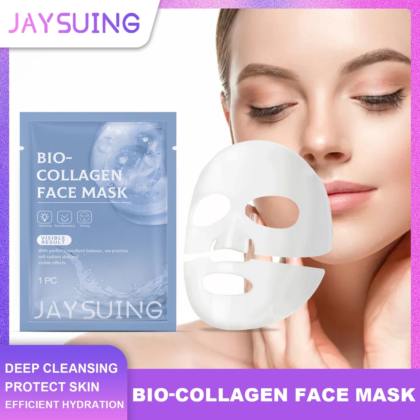 Jaysuing Natural Hydrating Mask Anti Wrinkle Moisturizing Lightweight Breathable Oil Control Face Skin Care Deep Cleansing