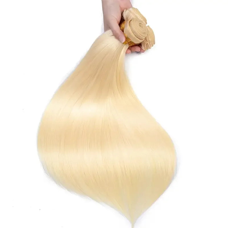 Straigh 613 Blonde 1/3/4 Brazilian Hair Bundles Straight Weave Remy 100% Human Hair Weft 24 26 28 30 32 34 36 38 40 Inch Bundle