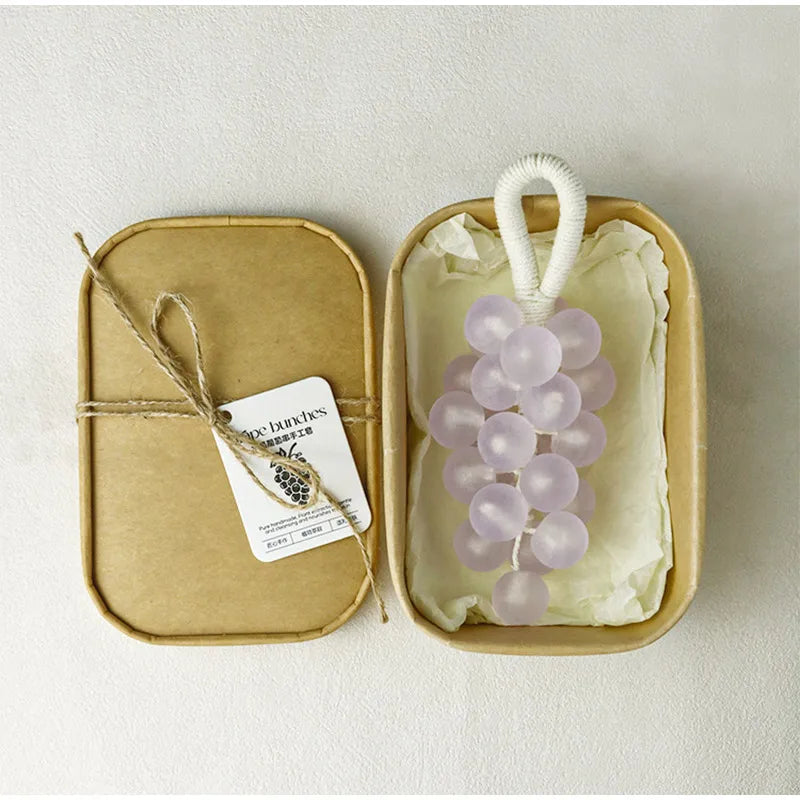 Creative Grape Soap Gift Boxnatural Plant Extraction Pearl Grape Bunches Handmade Soap Bar Bathing Washing Nourishing Skin Soap
