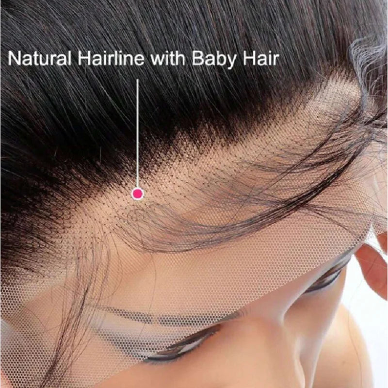 13x4 Lace Frontal Straight Hair - Pre-Plucked Brazilian Lace Closure