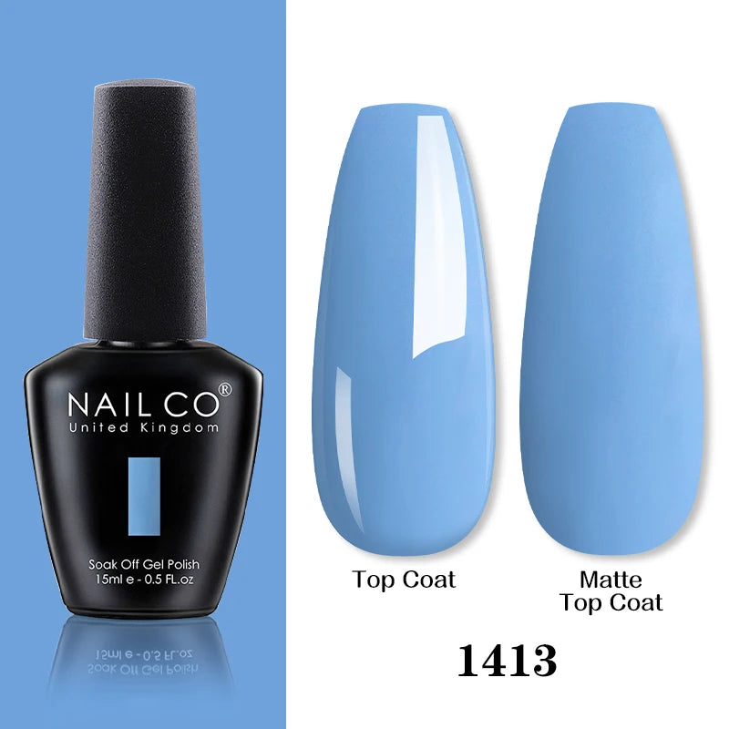 NAILCO 15ML Top coat Base coat Gel nail polish nails art Semi Permanent Lacquer Varnish Hybrid nail supplies for professionals