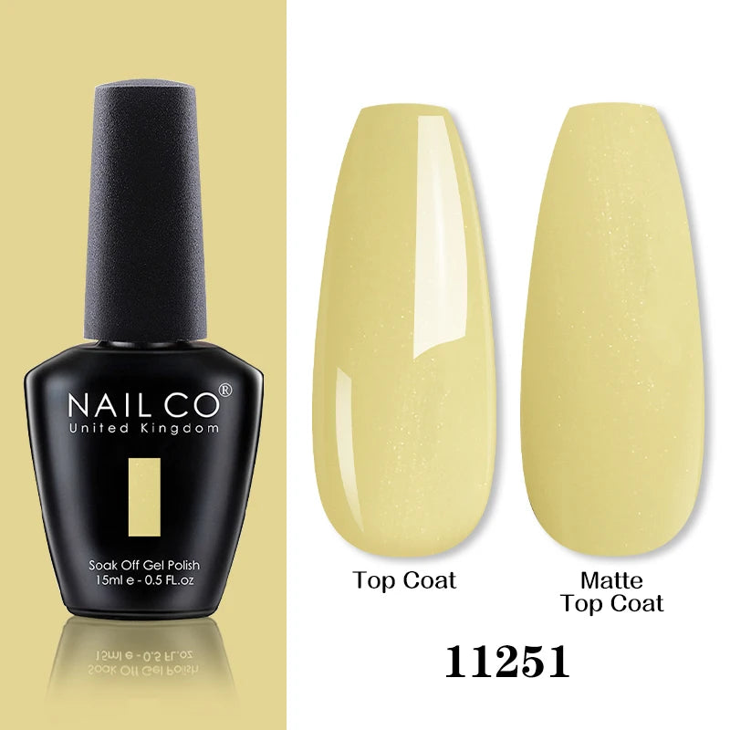 NAILCO 15ML Top coat Base coat Gel nail polish nails art Semi Permanent Lacquer Varnish Hybrid nail supplies for professionals