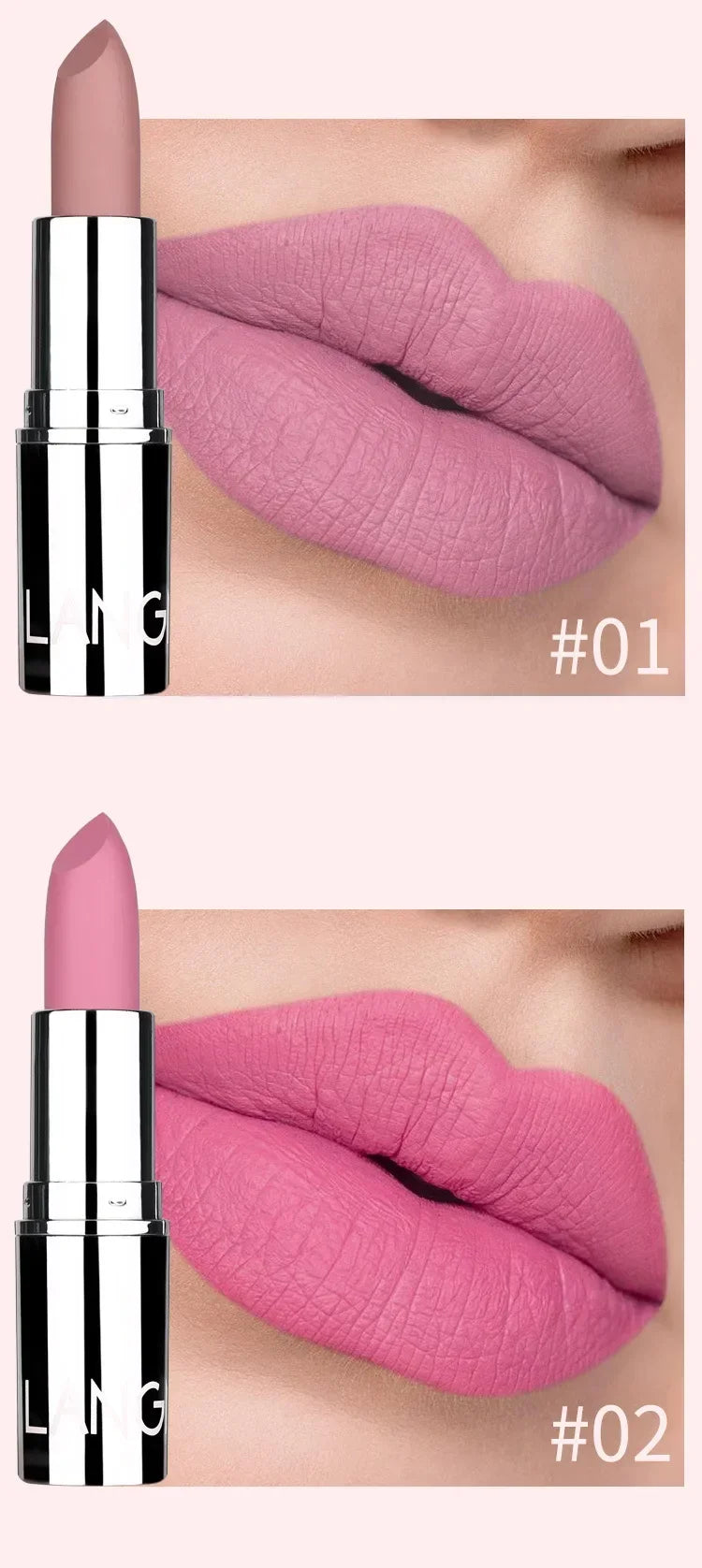 1PC Waterproof Nude Pink Lipstick Matte Lips Stick Long Lasting Non-stick Cup Lip Gloss Moisturizing Lipsticks Make-up Cosmetic