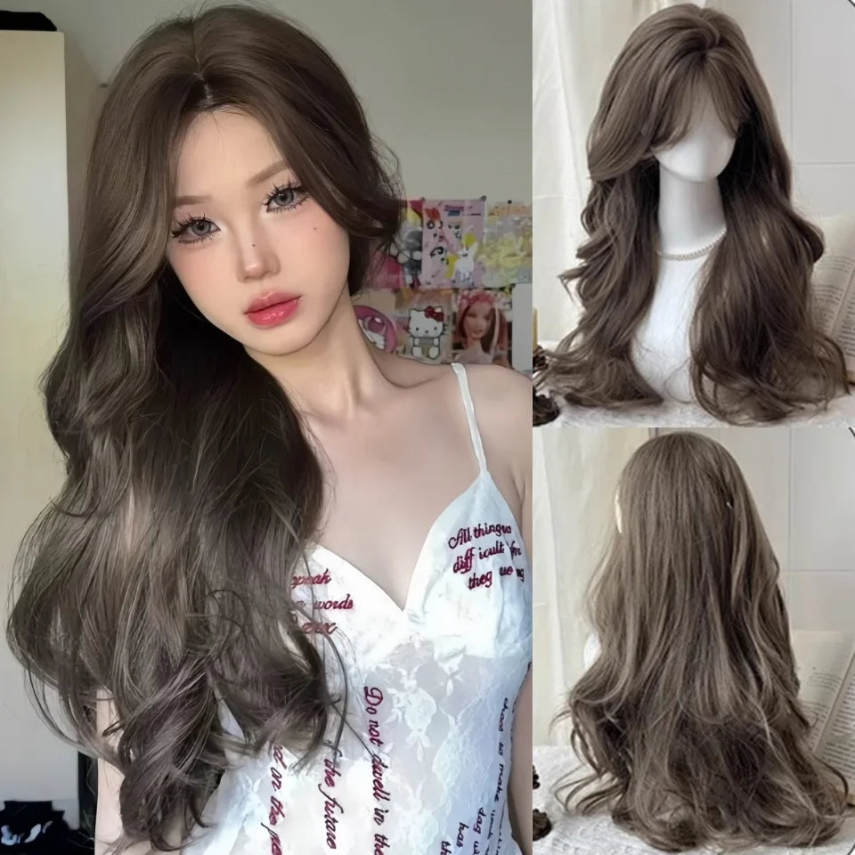 Platinum Blue Gradient Long Curly Wig - Heat Resistant Synthetic Cosplay