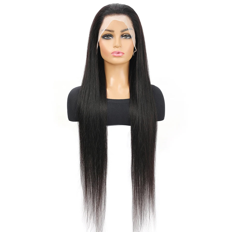 28inch Long Straight Human Hair Wigs 100% Brazilian Remy Hair for Women 4x4 13x4 13x6 Lace Frontal Human Hair Wigs Glueless Wigs